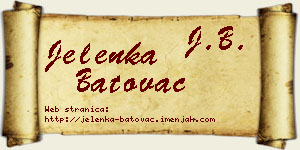 Jelenka Batovac vizit kartica